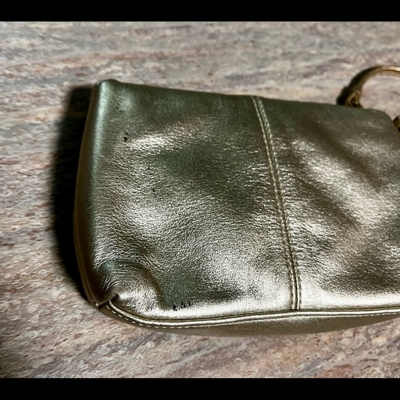 Coach vintage metallic gold foldover wristlet - Picture 13 of 16
